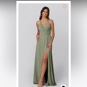 Kennedy Blue Uma Bridesmaid Dress, Moss Green, US Size 4